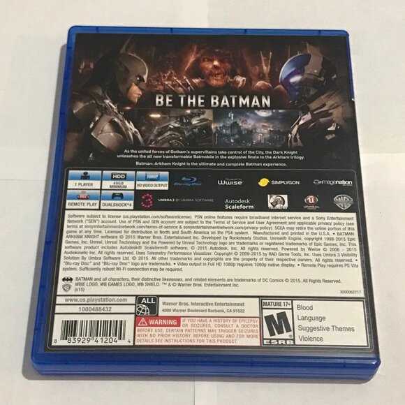 PS4 Batman Arkham Knight Playstation 4 Mint - Picture 2 of 4